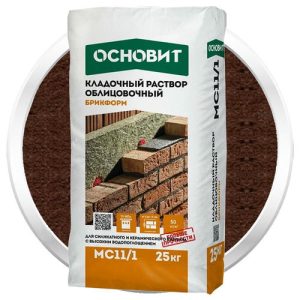 Раствор кладочный Основит Брикформ МС11/1 медный 25 кг