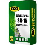 Штукатурка цементная CenterPro SR-15 универсальная серая 25 кг