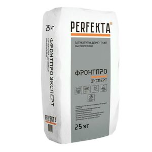Штукатурка цементная высокопрочная Perfekta Фронтпро Эксперт 25 кг