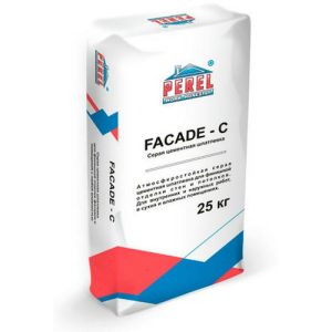 Шпаклевка цементная Perel 0650 Facade-c серый 25кг