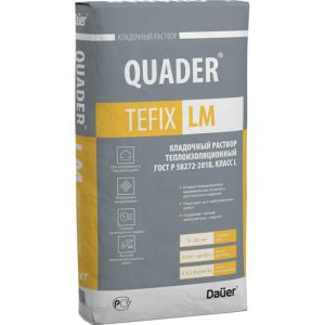 Раствор кладочный теплоизоляционный Dauer Quader Tefix LM 20 кг