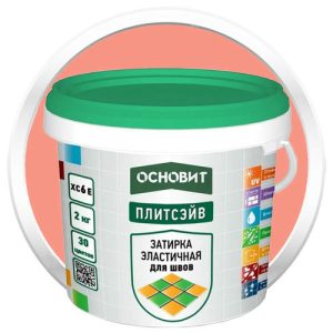 Затирка эластичная Основит Плитсэйв XC6 E светло-розовая 081 2 кг