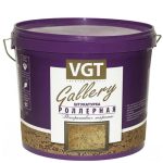 Штукатурка декоративная роллерная VGT Gallery с эффектом короеда среднезернистая 9 кг