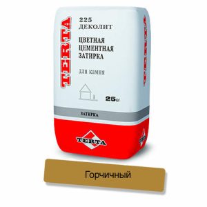 Затирка цементная Terta зима Деколит 5253 горчичный 25кг