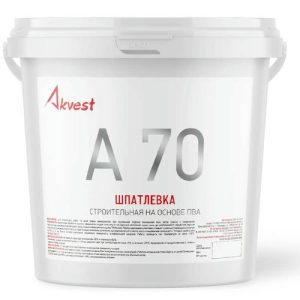 Шпатлевка строительная на основе ПВА Аквест-70 1,5 кг