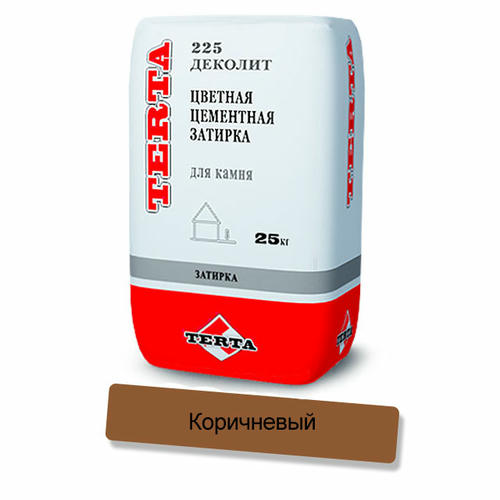 Затирка цементная Terta зима Деколит 5256 коричневый 25кг