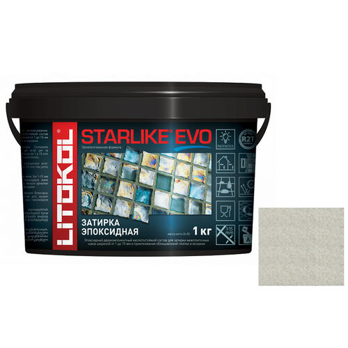 Затирка эпоксидная для швов Litokol Starlike Evo S.210 Greige серо-бежевый 1 кг