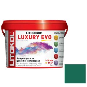Затирка цементо-полимерная для швов Litokol Luxury Evo LLE.390 Малахит 2 кг