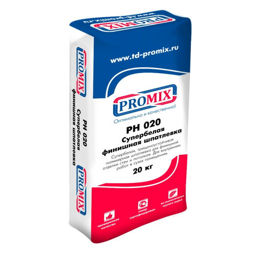 Шпаклевка полимерная Promix PH 020 супербелый 20кг