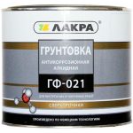 Грунт ГФ-021 антикоррозионный ЛАКРА серый (2,5кг)
