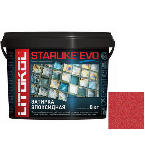 Затирка эпоксидная для швов Litokol Starlike Evo S.550 Rosso Oriente 5 кг