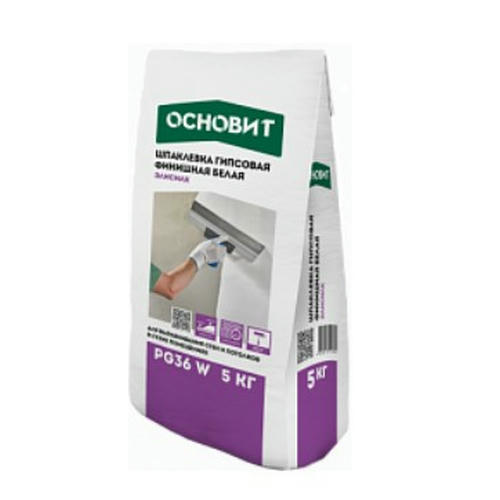 Шпаклевка гипсовая финишная Основит Эконсилк PG36 W 5 кг белая