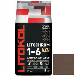 Затирка цементная для швов Litokol Litochrom 1-6 Evo LE.240 Венге 5 кг