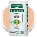 Затирка эластичная Основит Плитсэйв XC6 E персиковая 047 20 кг