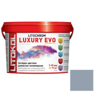 Затирка цементо-полимерная для швов Litokol Luxury Evo LLE.355 Бледно-васильковая 2 кг