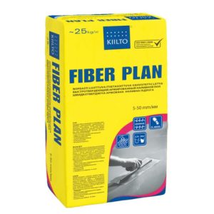 Смесь для полов цементная Kiilto Fiber Plan серый 25кг