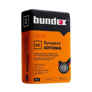 Наливной пол BUNDEX Оптима цементный 25 кг