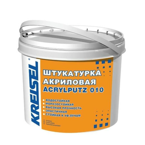Декоративная штукатурка акриловая Kreisel 010 AKRYLPUTZ "короед" 2мм/3мм группа1 25кг позиция под заказ