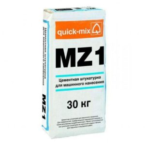 Штукатурка цементная Quick-mix машинного нанесения гидрофобная 72354 MZ серый 30кг