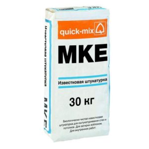 Штукатурка известковая Quick-mix машинного нанесения 72318 MKE серый 30кг