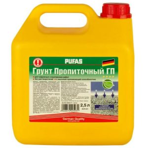 Грунт глубокого проникновения Pufas Пропиточный ГП с защитой от плесени морозостойкий 2,5 л