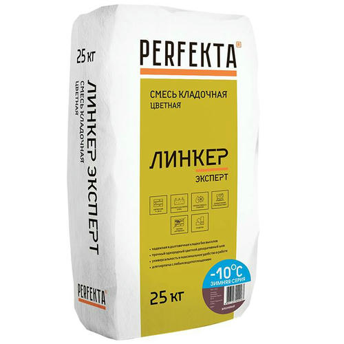 Смесь кладочная Perfekta Линкер Эксперт зимняя вишневая 25 кг