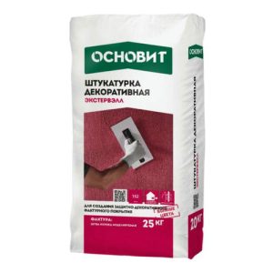 Штукатурка декоративная Основит Экстервэлл OM-0.5 WC 25 кг супербелая 25 кг