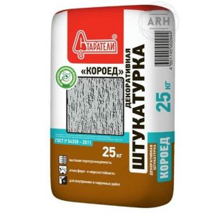Штукатурка декоративная цементная Старатели Короед 2 мм белая 25 кг