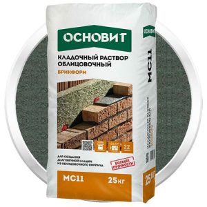 Раствор кладочный Основит Брикформ МС11 темно-серый 25 кг