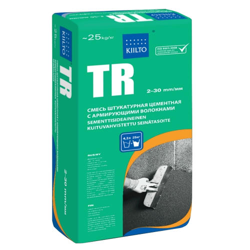 Штукатурка цементная Kiilto TR серый 25кг