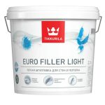 Шпатлевка финишная легкая Tikkurila Euro Filler Light для стен и потолков 2,7 л