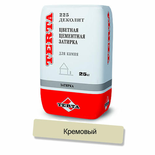 Затирка цементная Terta Деколит 2270 кремовый 25кг