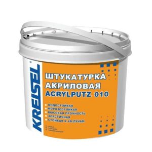 Декоративная штукатурка акриловая Kreisel 010 AKRYLPUTZ "короед" 1,5мм группа1 25кг позиция под заказ