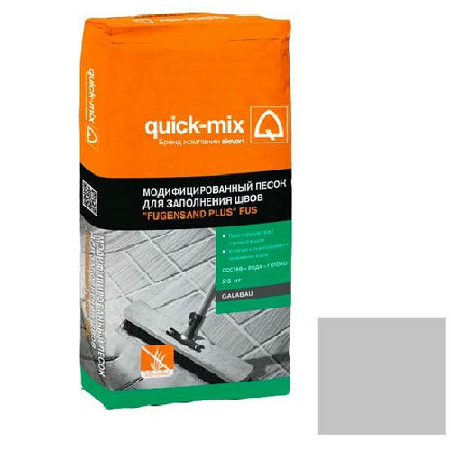 Модифицированный песок для заполнения швов Quick-Mix серый 25 кг