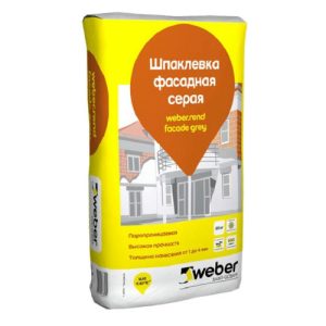 Шпаклевка цементная Weber Vetonit rend facade (фасадная) серый 20кг
