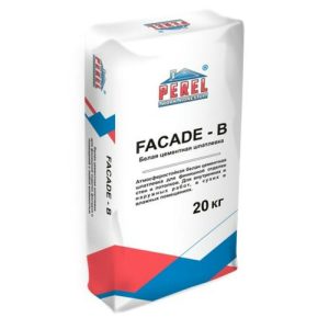 Шпаклевка цементная Perel 0652 Facade-b белый 20кг