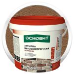 Затирка цементная для широких швов Основит Плитсэйв XC35 H светло-коричневая 5 кг