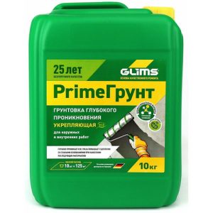 Грунтовка глубокого проникновения GLIMS Deep Prime (10кг)