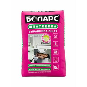 Шпаклевка цементная Боларс Выравнивающая белый 25кг