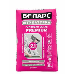 Штукатурка гипсовая Боларс Серая серый 30кг